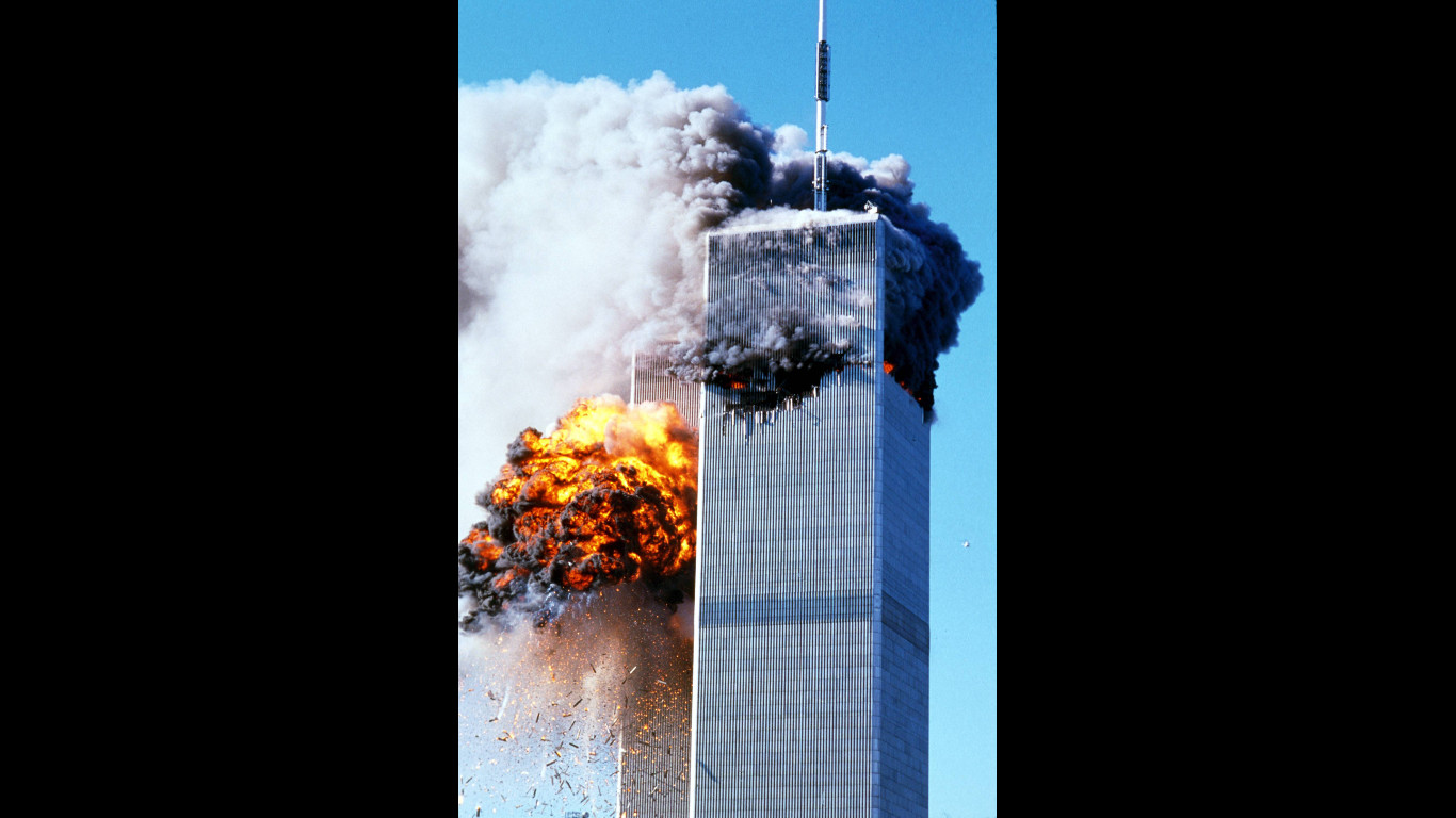 Schwerer Schaden am Stahlskelett der Twin Towers