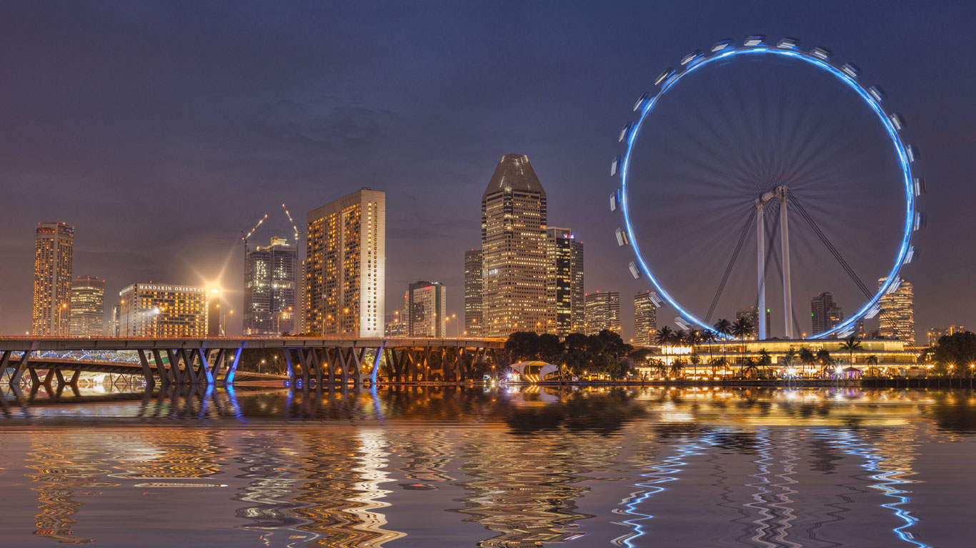 Eines der größten Riesenräder der Welt: der Singapore Flyer