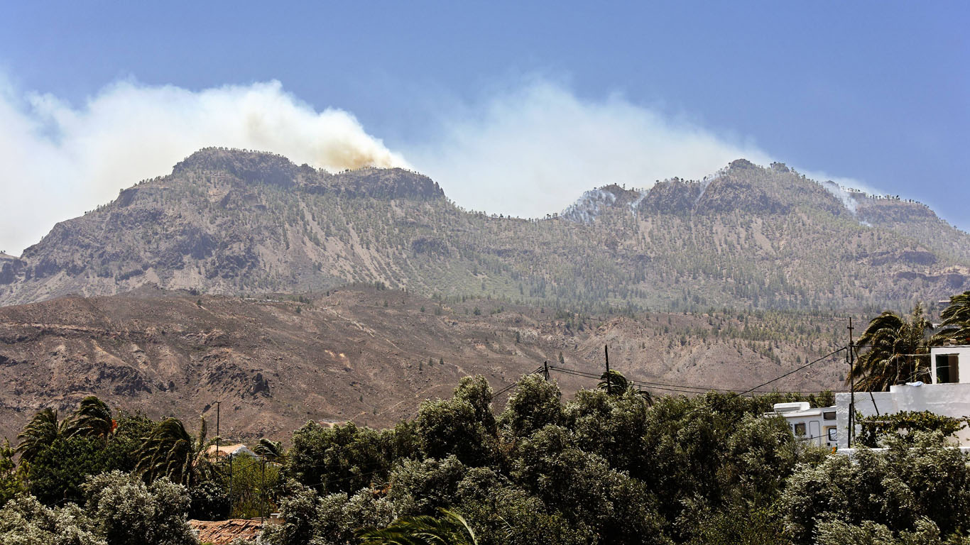 Juli 2007: Waldbrand auf Gran Canaria 